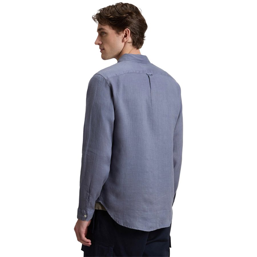 Camicia in puro lino tinta in capo da uomo Woolrich | CFWOSI201331194